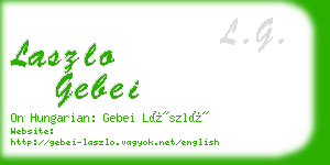 laszlo gebei business card